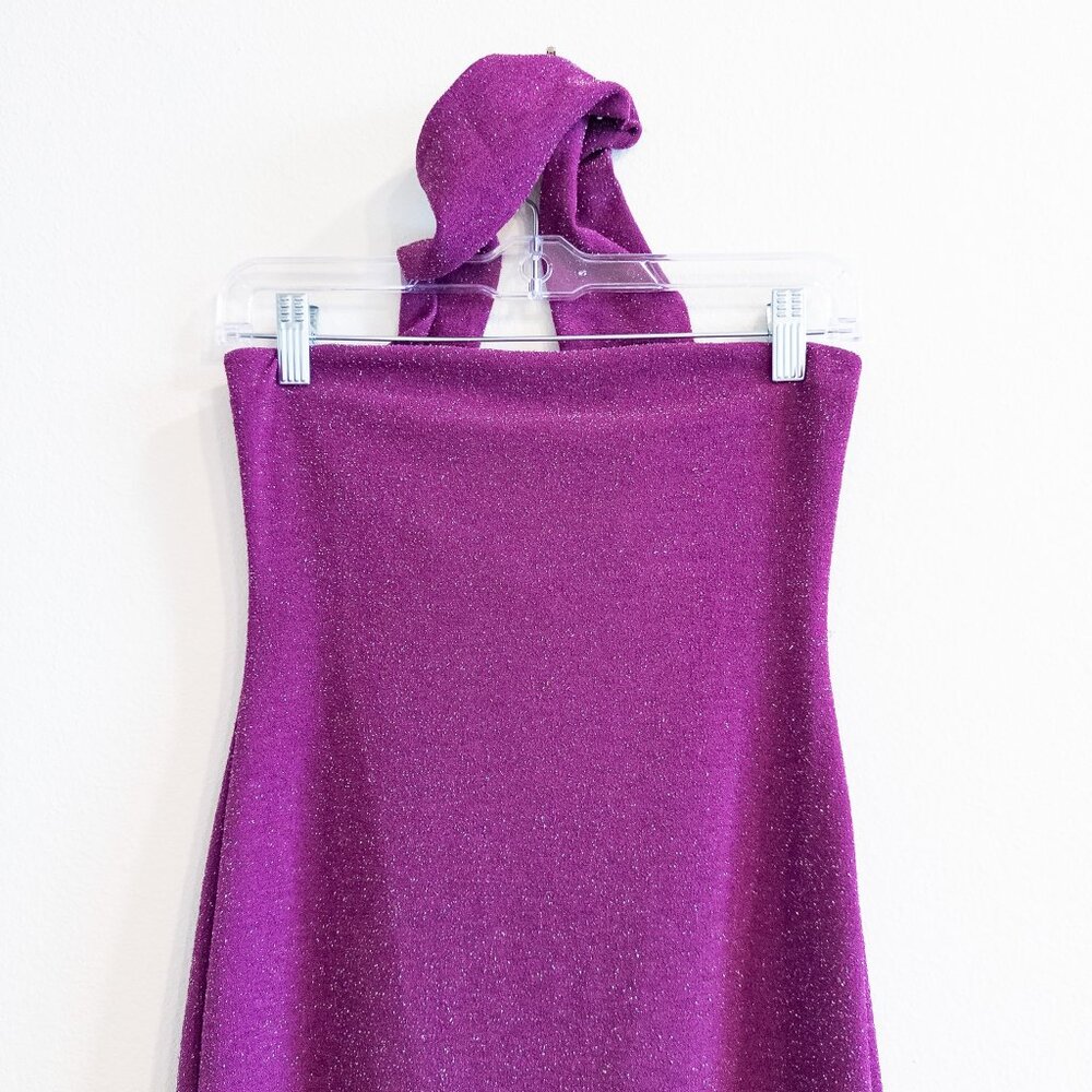 Delfi Collective Mica Maxi Halter Dress in Purple, Size Medium - Picture 6 of 12